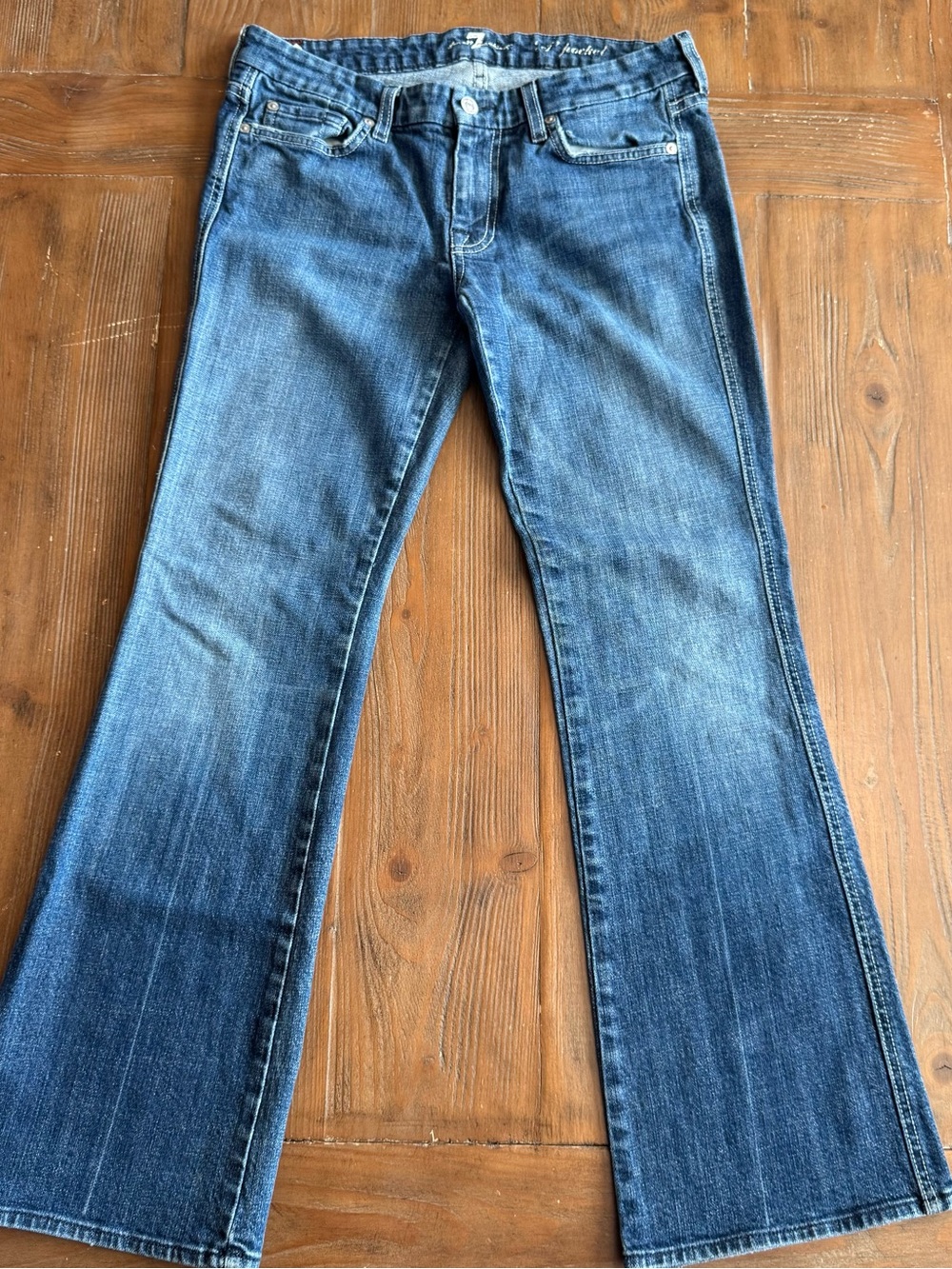 7 For All Mankind Jeans Size 30 Blue Denim Flare cozy bootcut Y2K